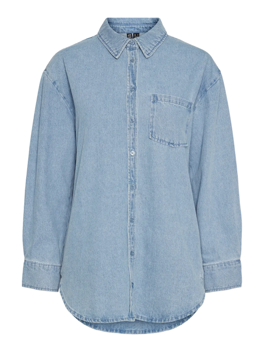 PCMAISIE LS DENIM SHIRT LBD