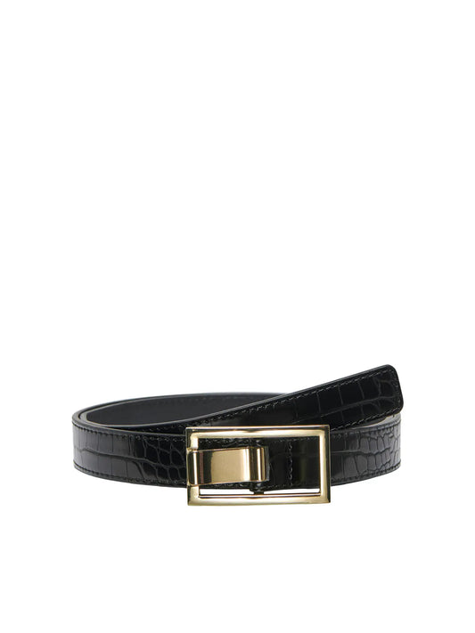 ONLASTA CROCO PU JEANS BELT BLACK