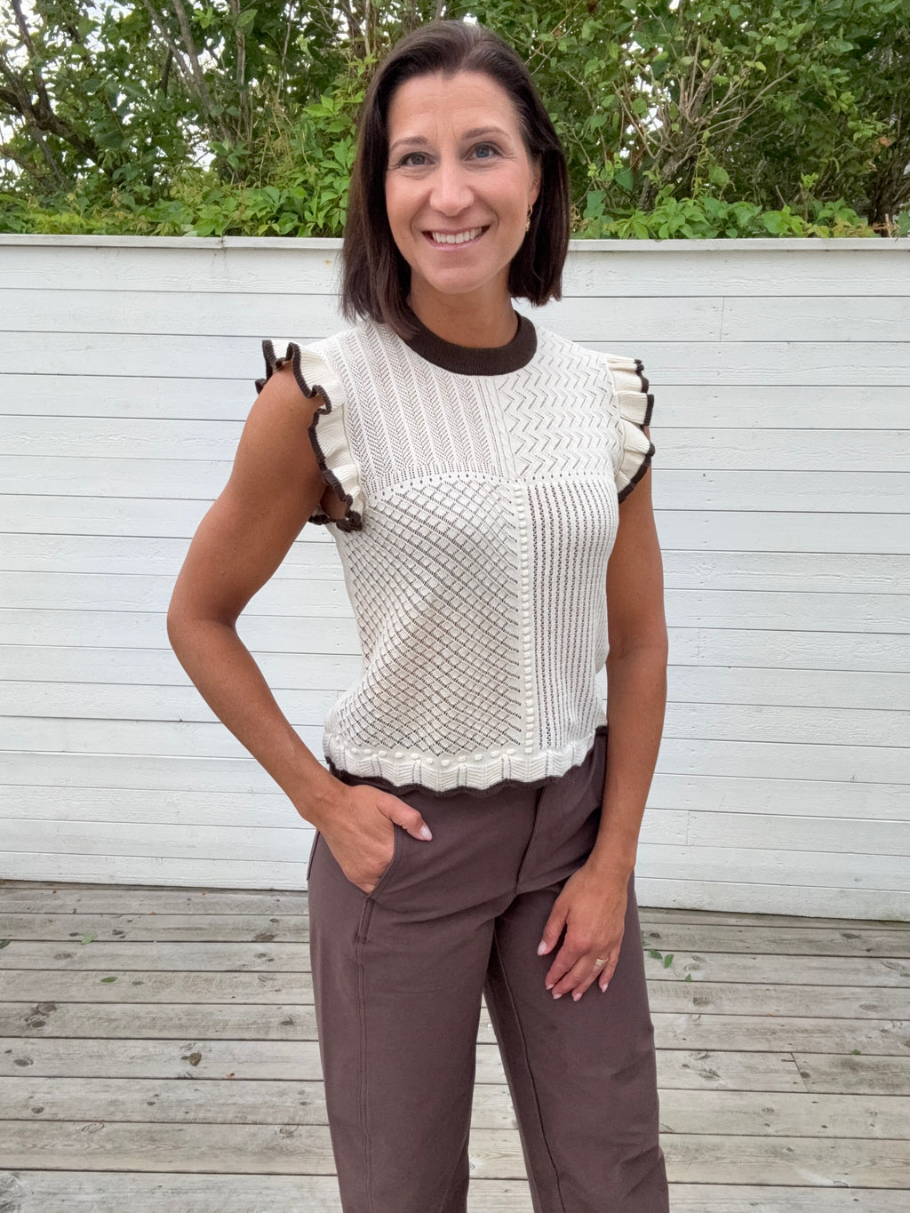 JDYVIOLET S/L FRILL PULLOVER