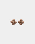 Seline Flower Earrings- Dark brown