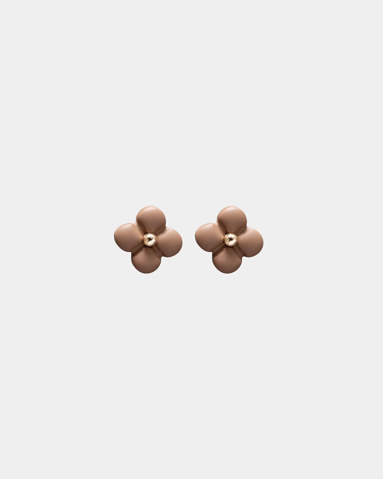 Seline Flower Earrings- Dark brown