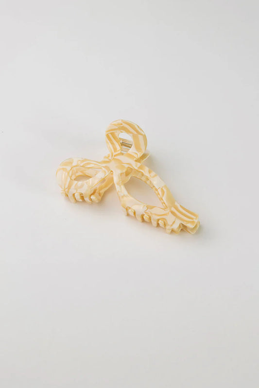 Bow Hair Clip Beige
