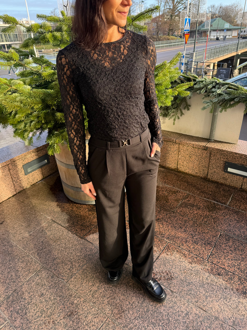 PCHAZEL LS LACE TOP