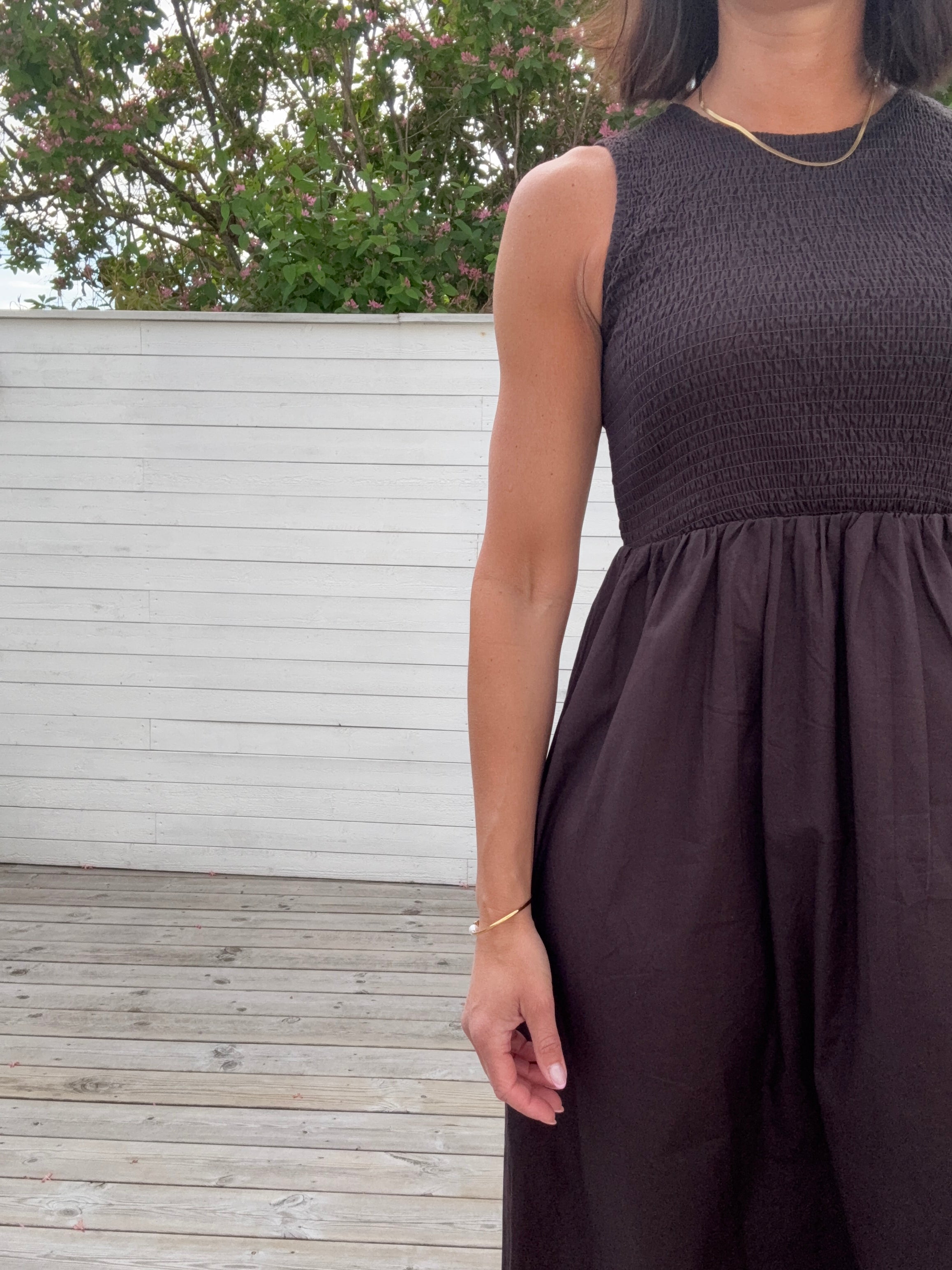 JDYDIEGO S/L SMOCK MIDI DRESS CHOCOLATE TORTE