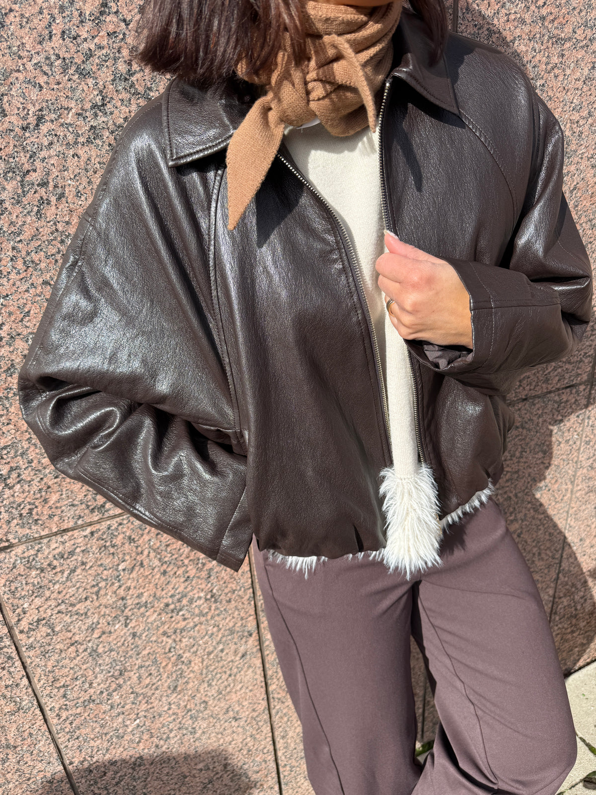 ONLMASJA FAUX LEATHER PADDED BOMBER