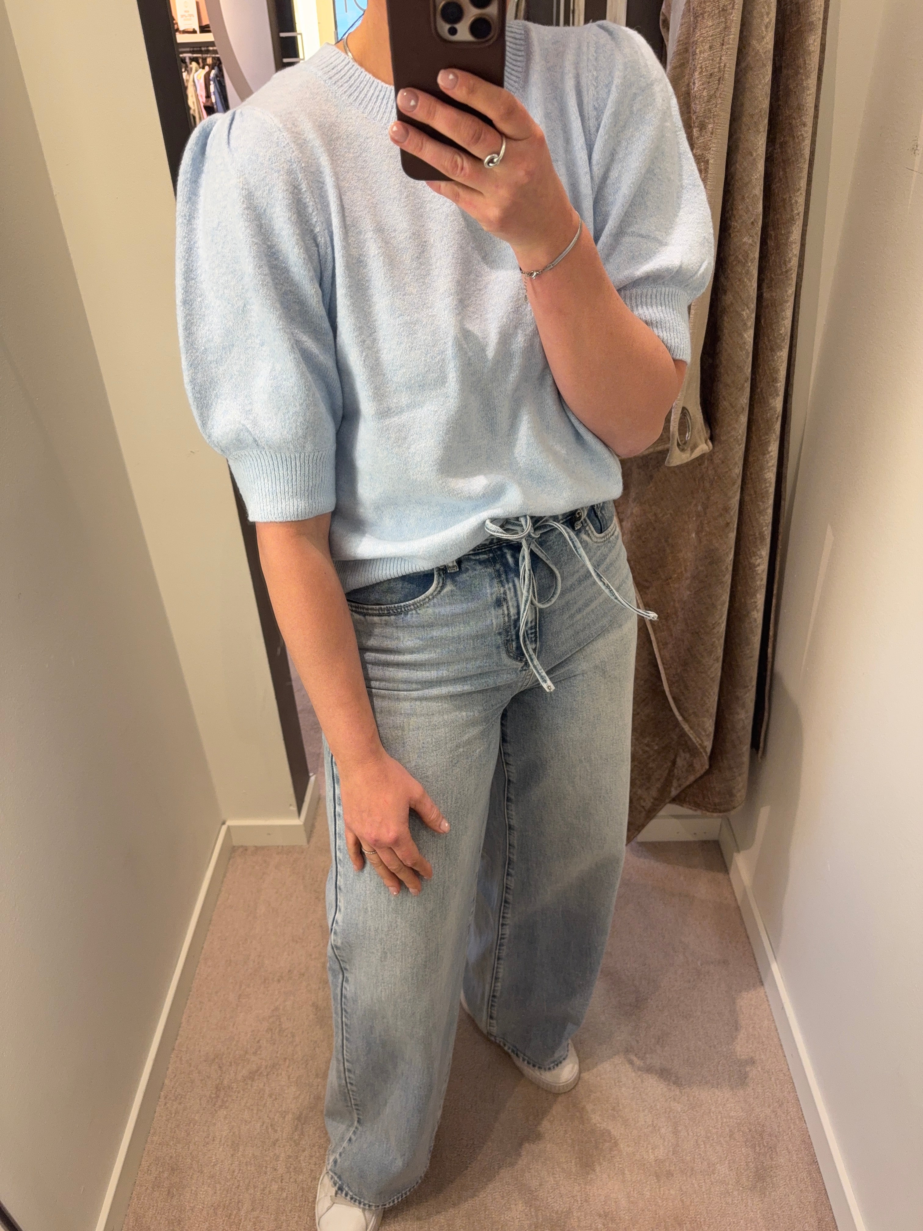 VMDOFFY 2/4 O-NECK PULLOVER  LIGHT BLUE