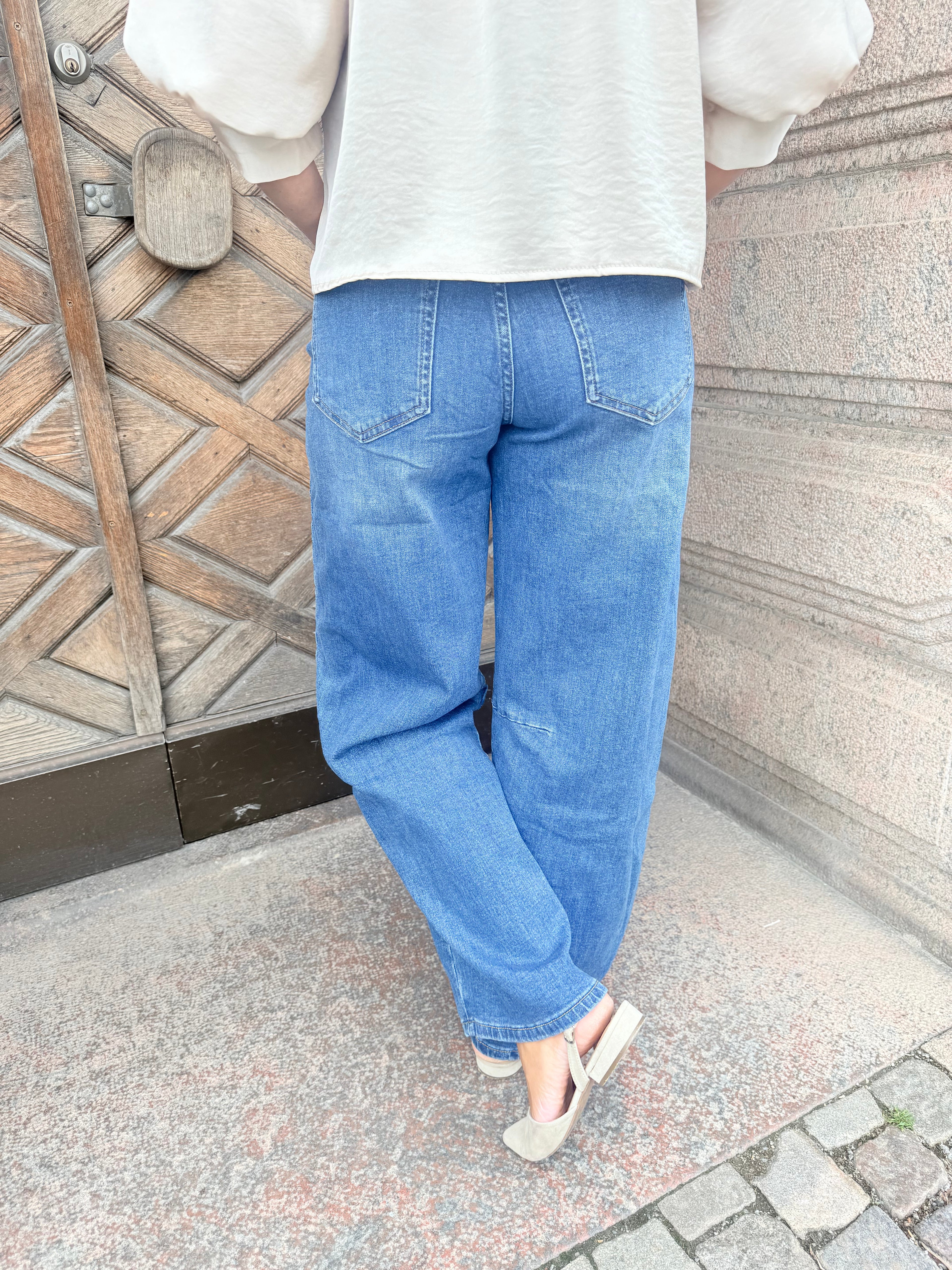 Barrel denim jeans - Dark blue