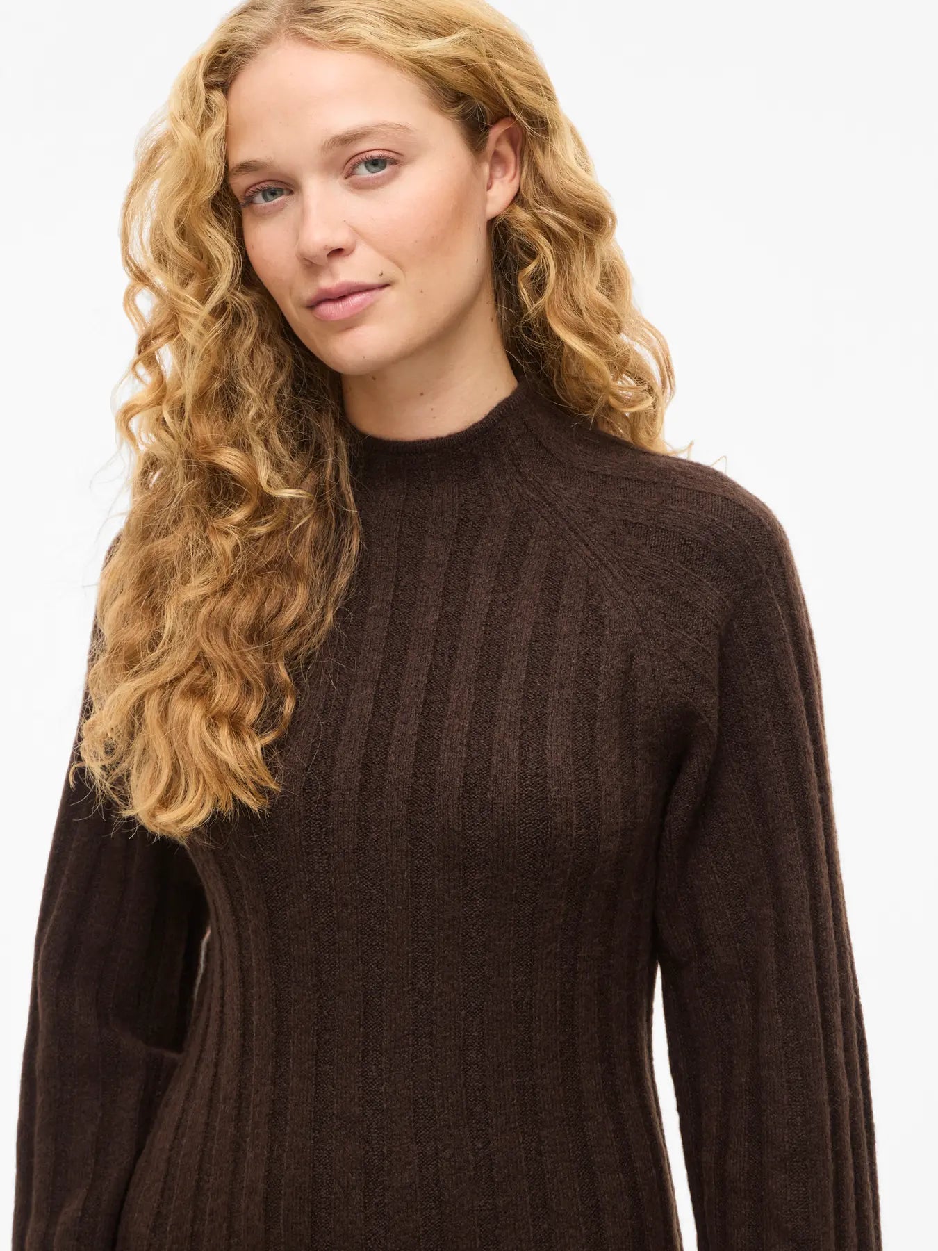 VICLEO HIGHNECK L/S ANKLE KNIT