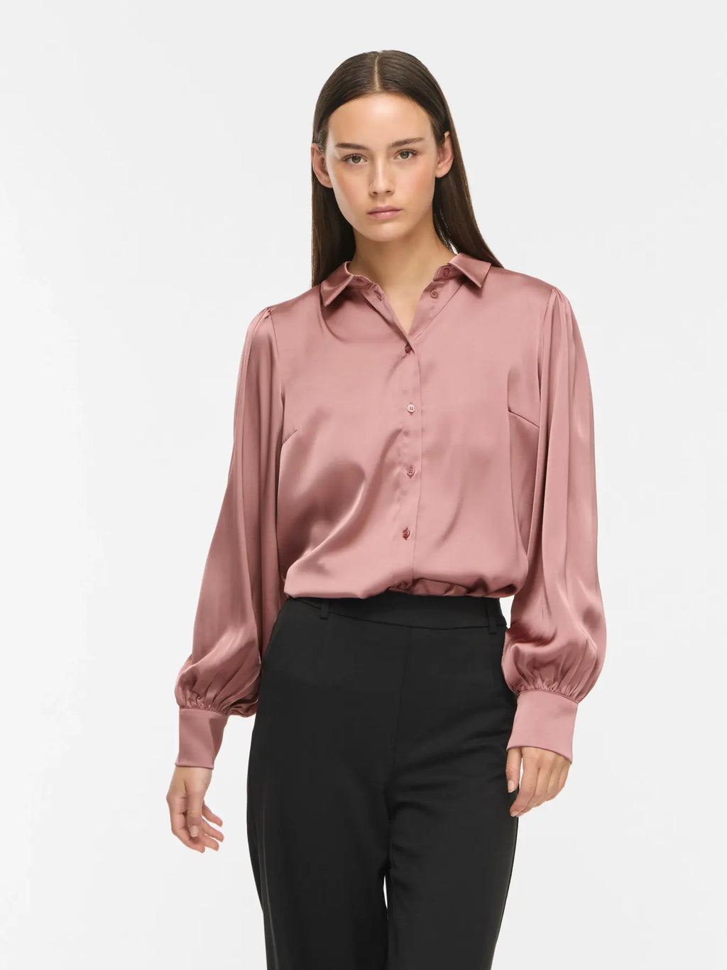 VIENNA RAVENNA L/S BALLOON SHIRT NOSTALGIA ROSE