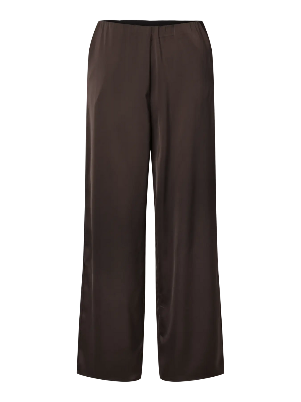 YASPELLA HW WIDE PANTS CHOCOLATE BROWN