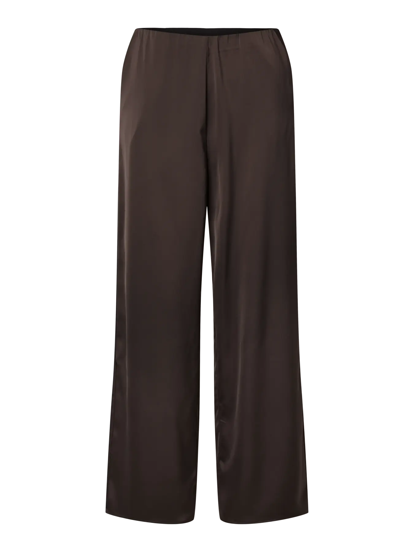 YASPELLA HW WIDE PANTS CHOCOLATE BROWN