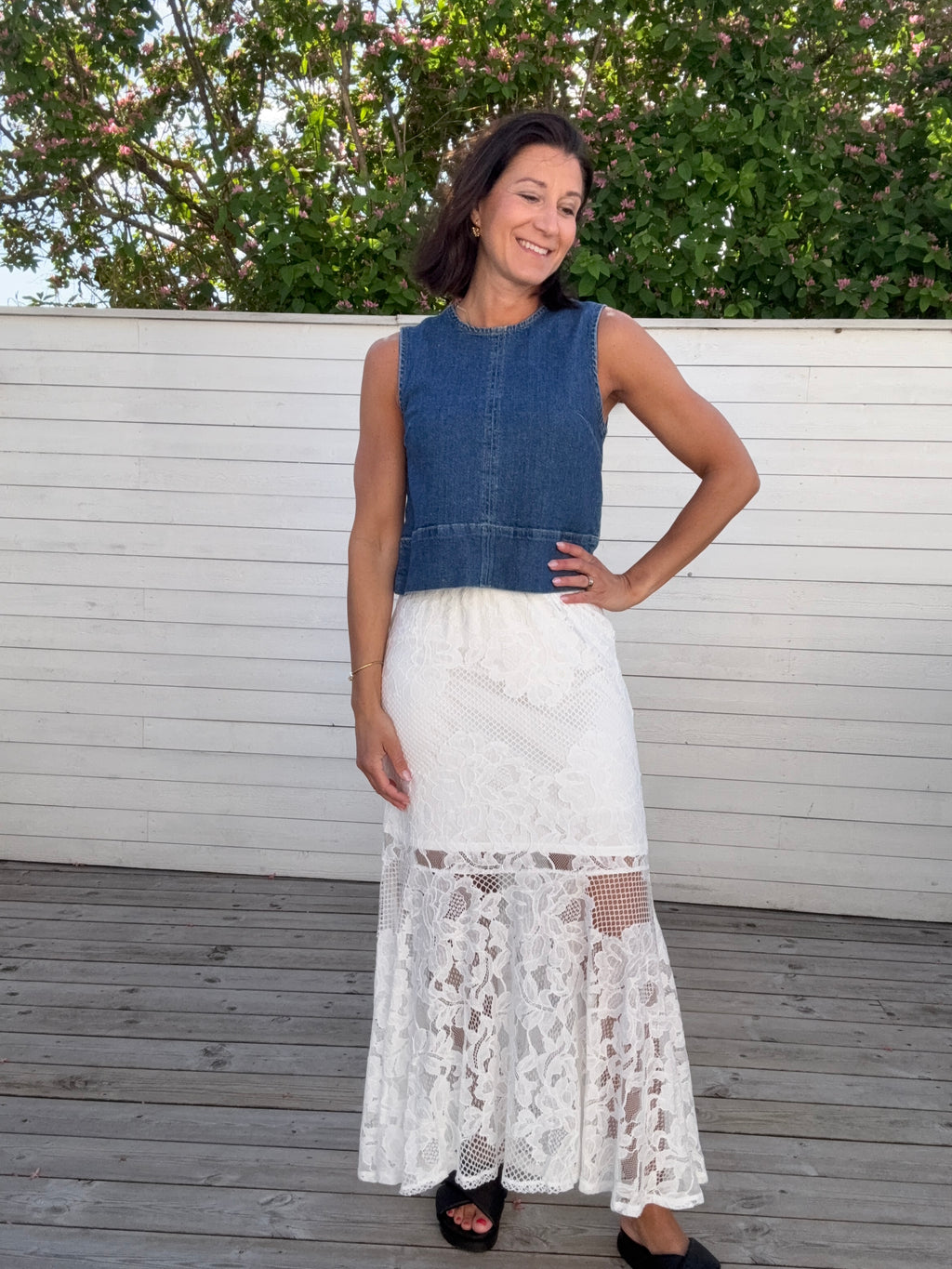 PCMAYA MW LACE ANKLE SKIRT