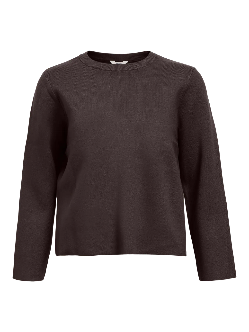 OBJREYNARD O-NECK PULLOVER SEAL BROWN