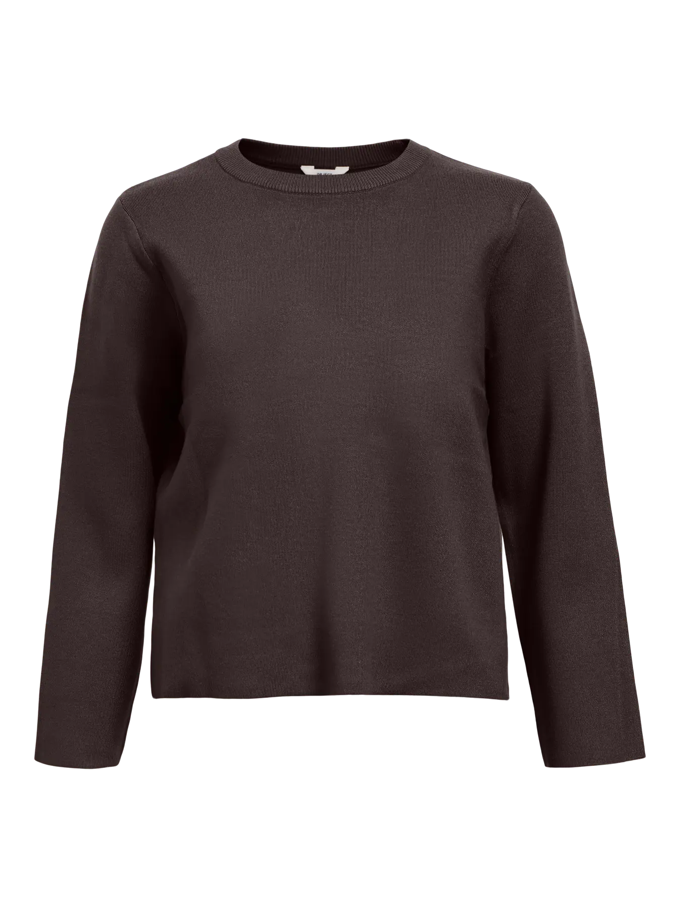 OBJREYNARD O-NECK PULLOVER SEAL BROWN