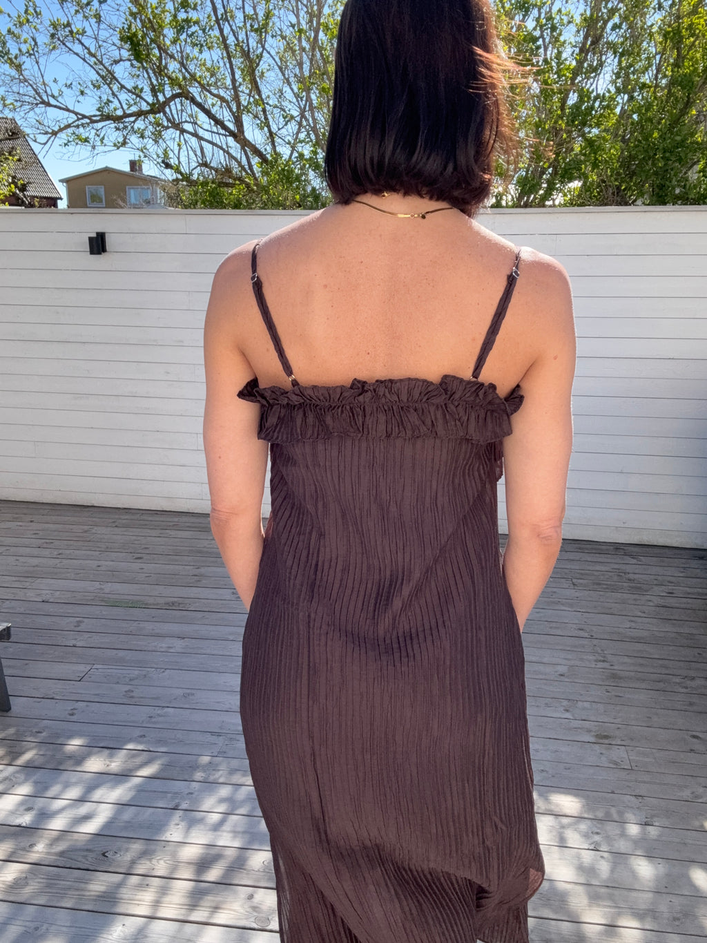 OBJLYNE S/L RE LONG DRESS