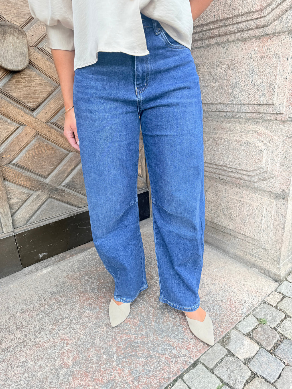 Barrel denim jeans - Dark blue