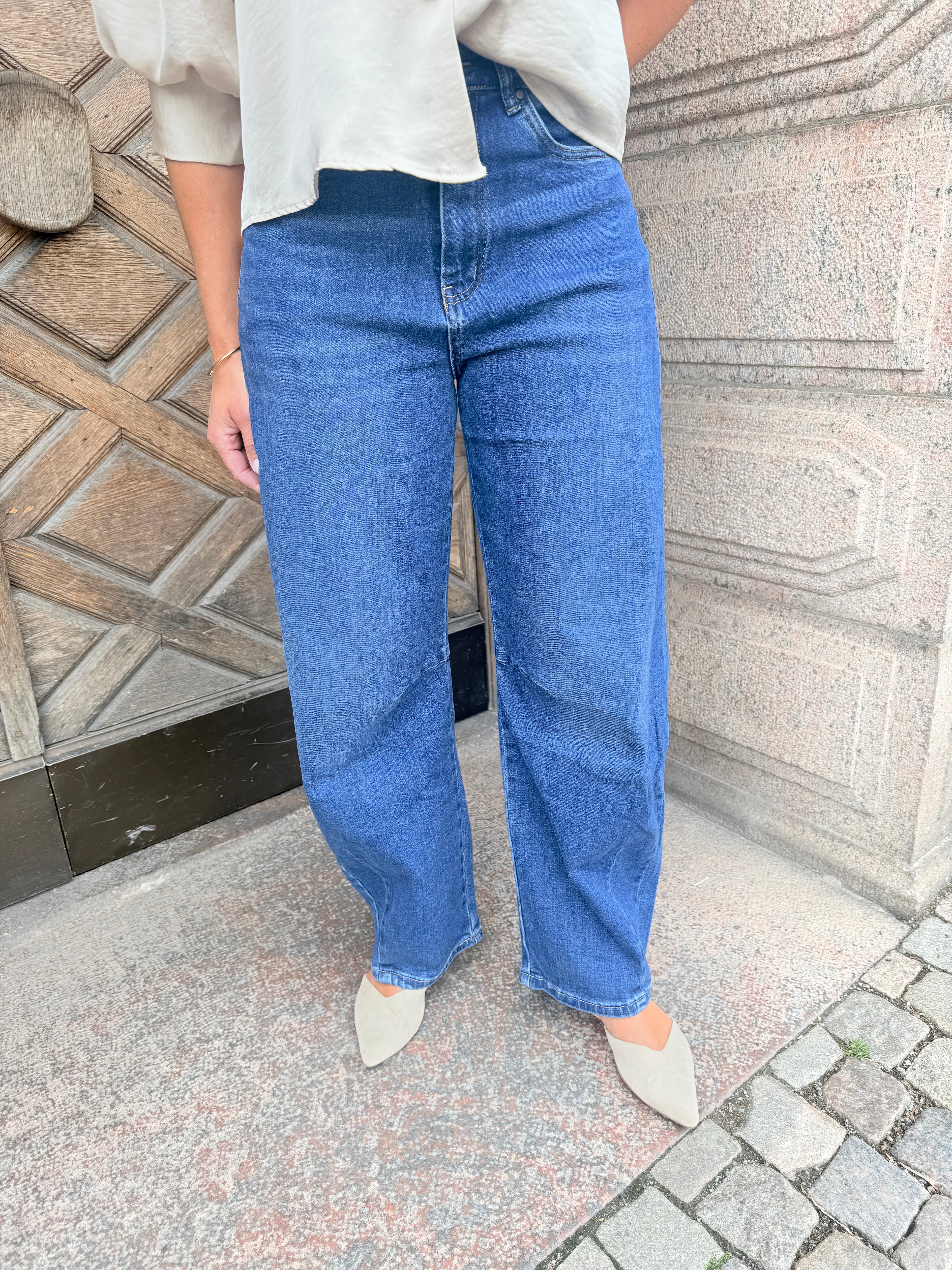 Barrel denim jeans - Dark blue