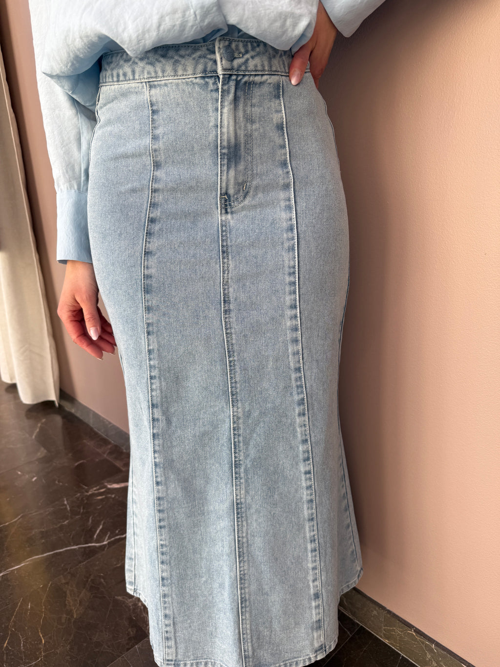AWIRIS HR ANK MERMAID DENIM SKIRT