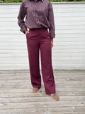 OBJLISA WIDE PANT WINDSOR WINE