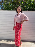 PCFLORA HW ANKLE SKIRT RED