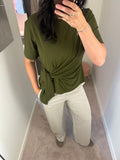 JDYDEA LIFE 2/4 KNOT TOP FOREST NIGHT