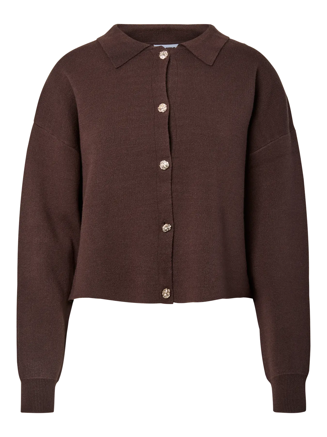 PCJASSY LS POLO KNIT CARDIGAN