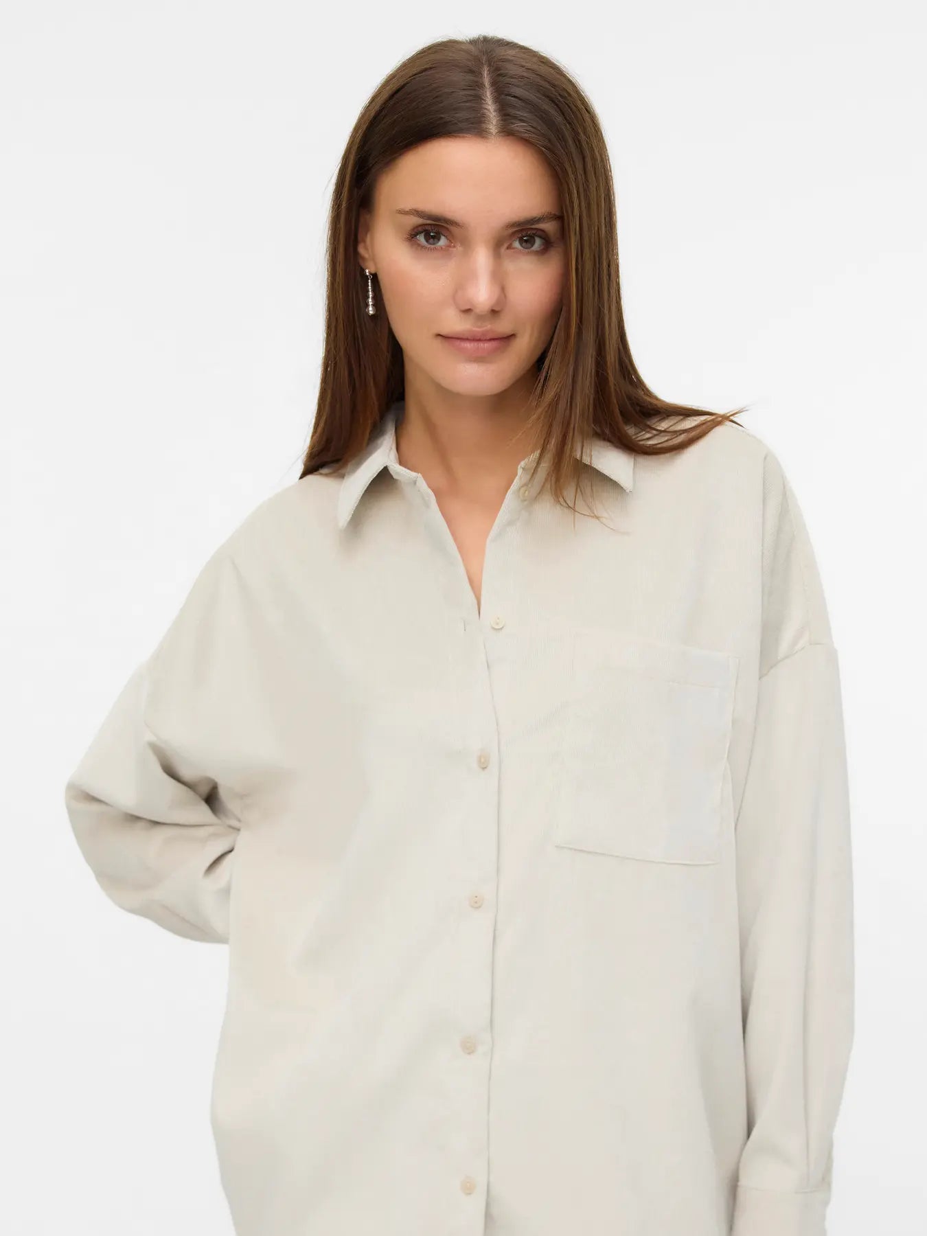VMSANNE COURDEROY LS SHIRT PUMIC STONE