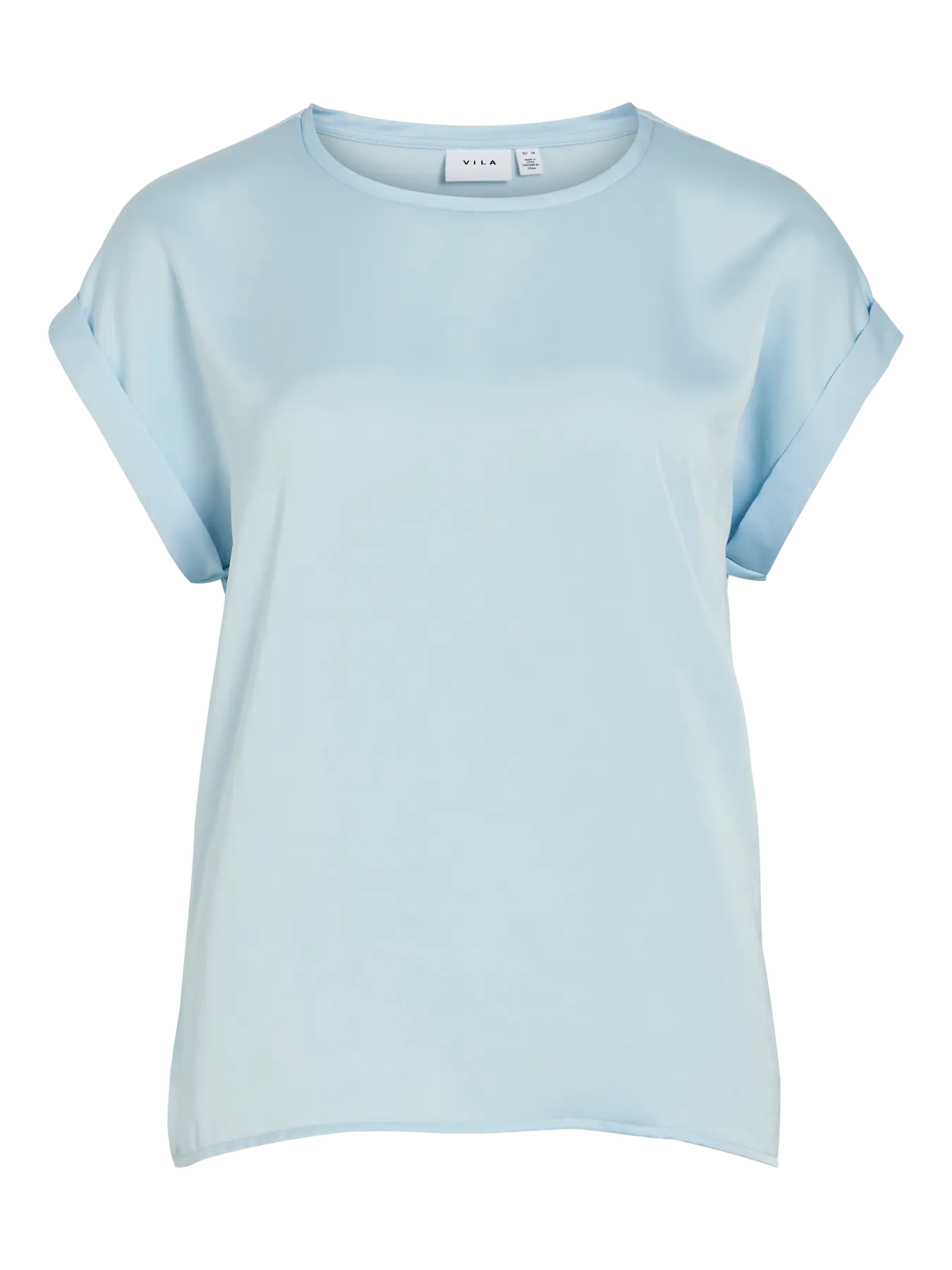 VIELLETTE S/S SATIN TOP NANTUCKET BREEZE