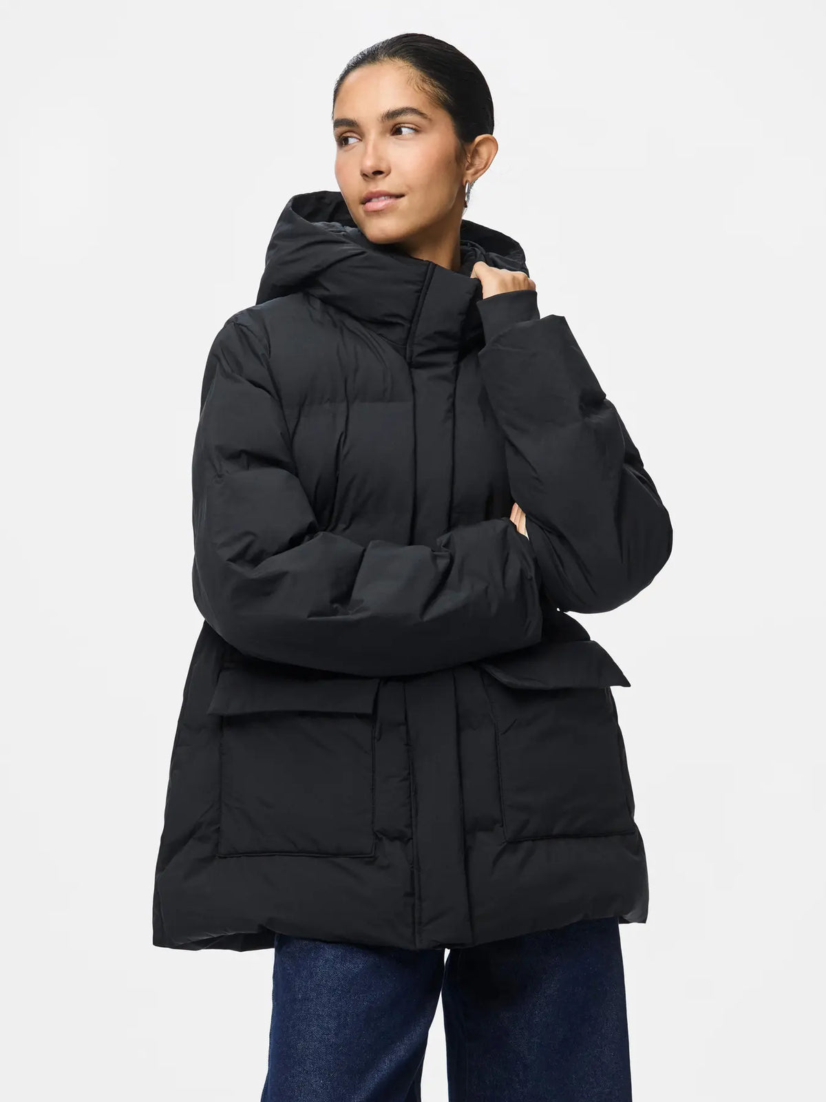 PCNORMA PUFFER JACKET BLACK