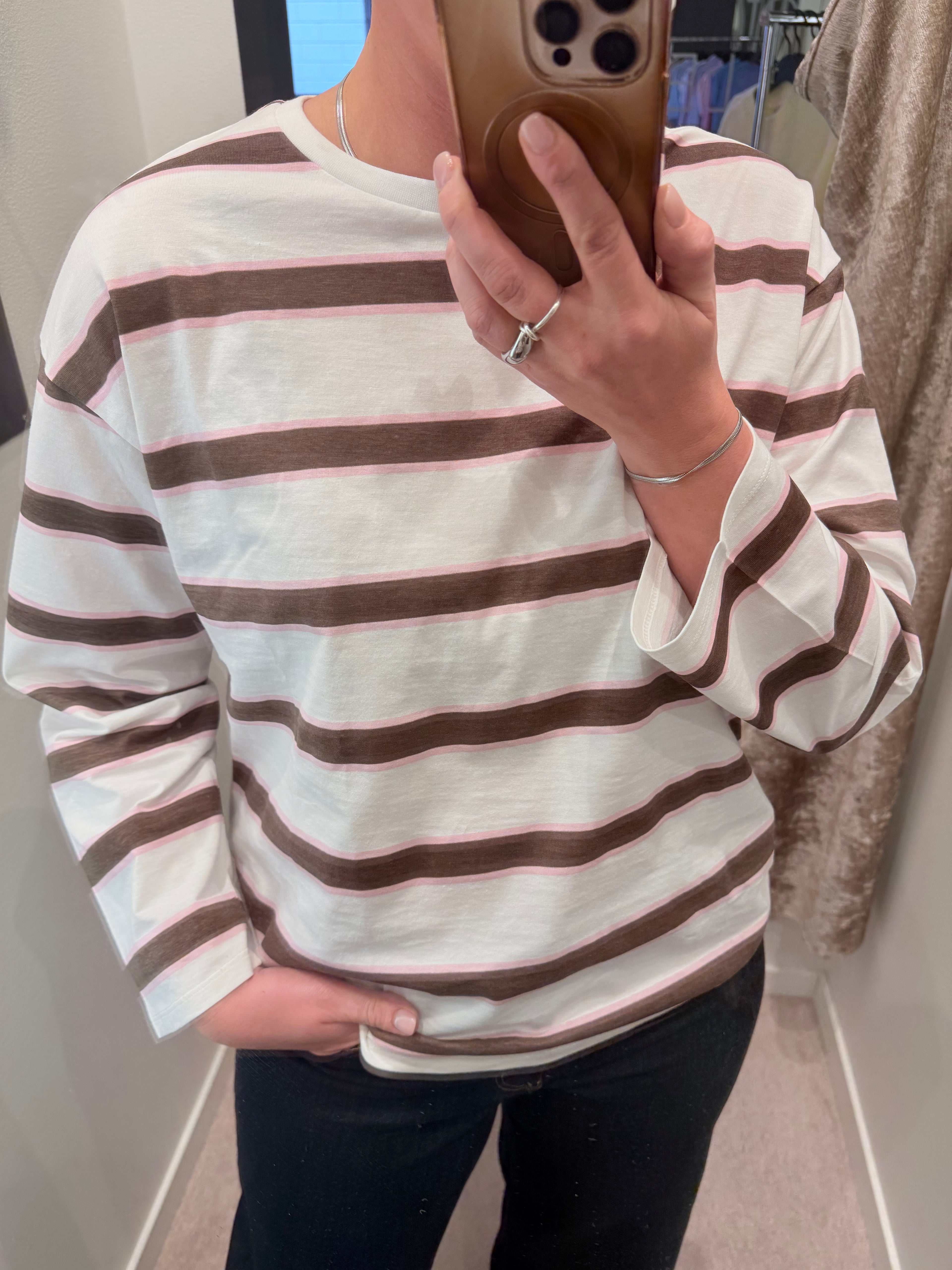 PCMILA LS LOOSE TEE BROWN