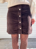 VMETTA SHORT CORD SKIRT-COCOLATE TORTE