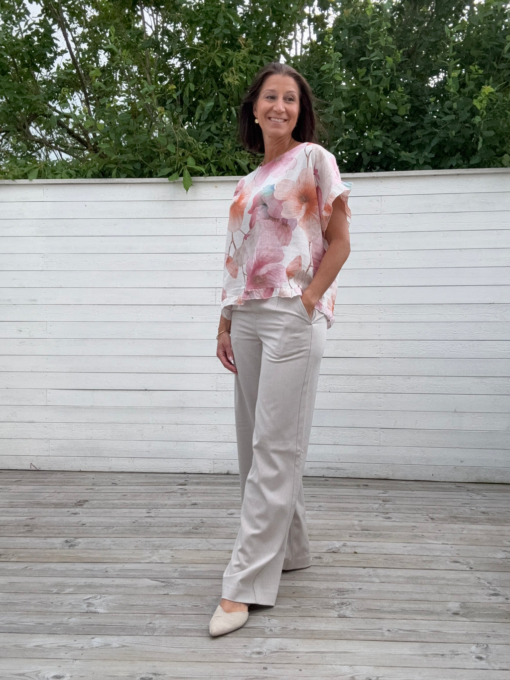 MATHEA BLOUSE 86493- PINK FLOWER