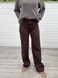 ONLMADISON BLUSH HW WIDE DARK BROWN DENIM