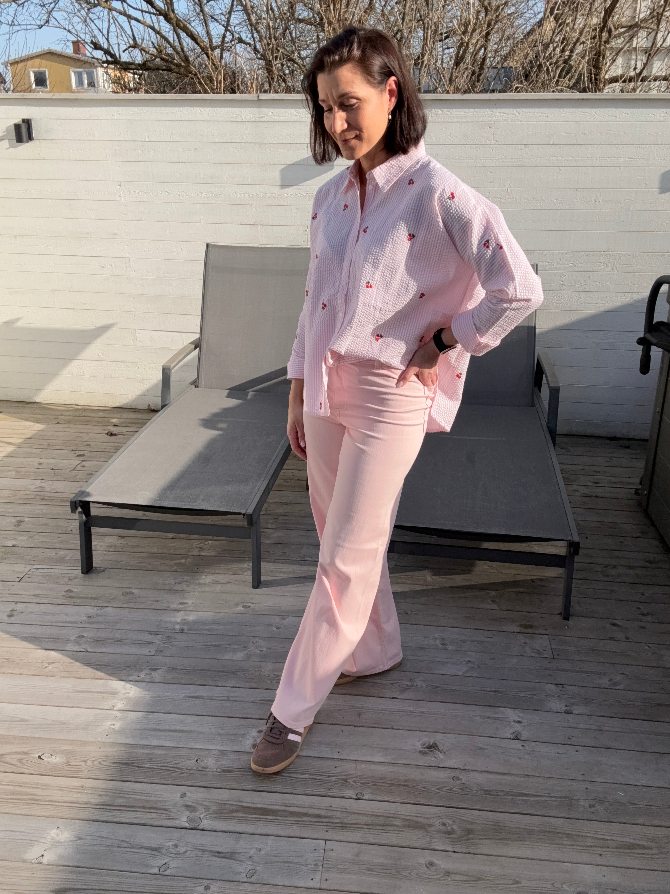 JDYIRIS STRETCH HW WIDE PANT PINK