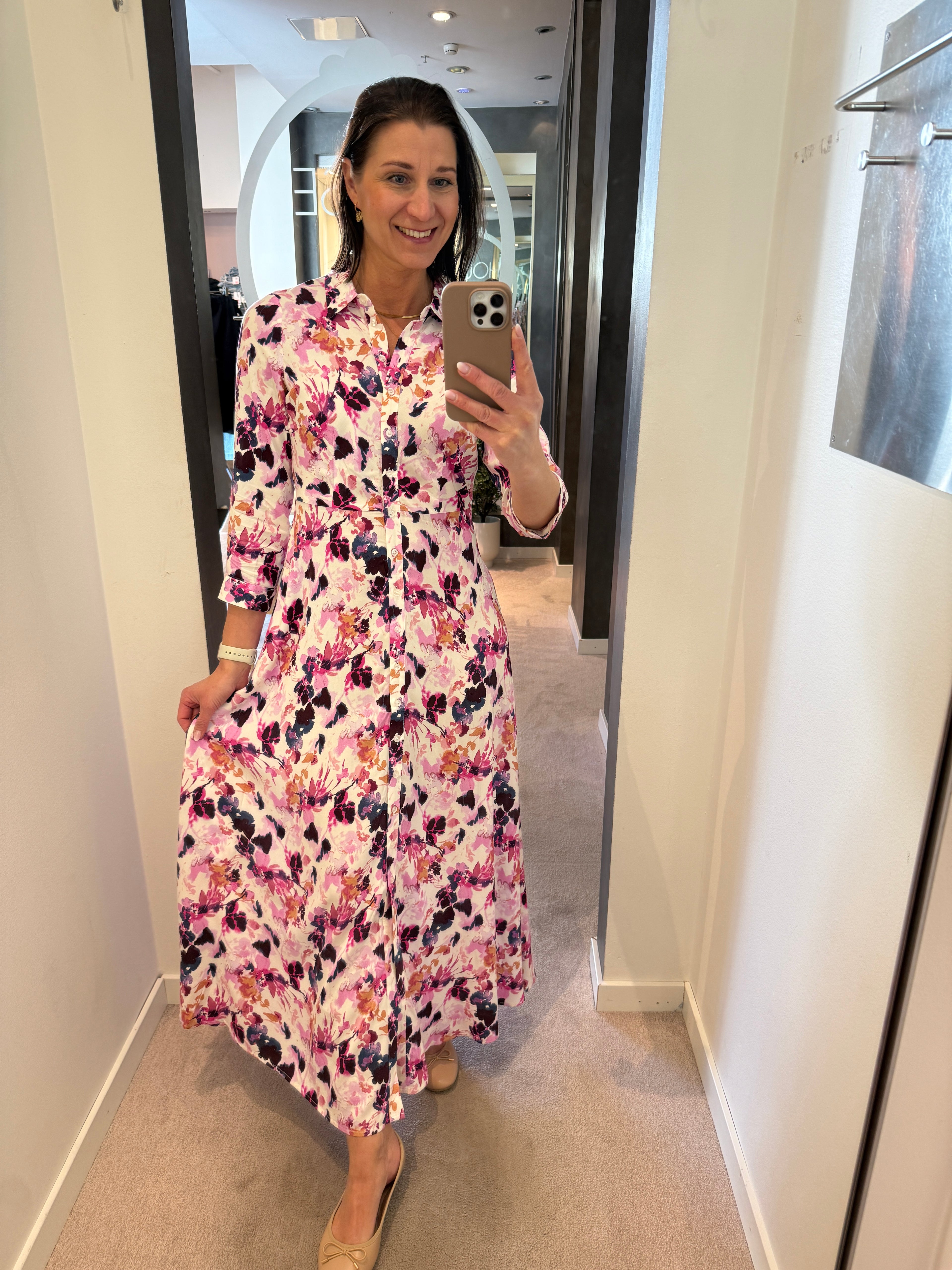 YASSAVANNA LONG SHIRT DRESS PRISTINE LYNN