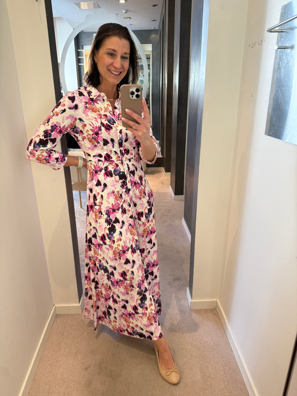 YASSAVANNA LONG SHIRT DRESS PRISTINE LYNN