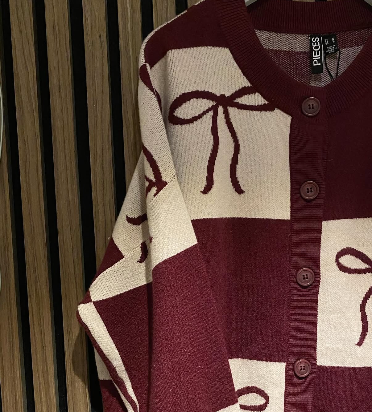 PCJETTE XMAS LS O-NECK KNIT CARDIGAN