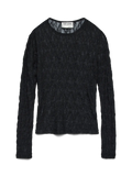 AWTESSY LS O-NECK LACE TOP