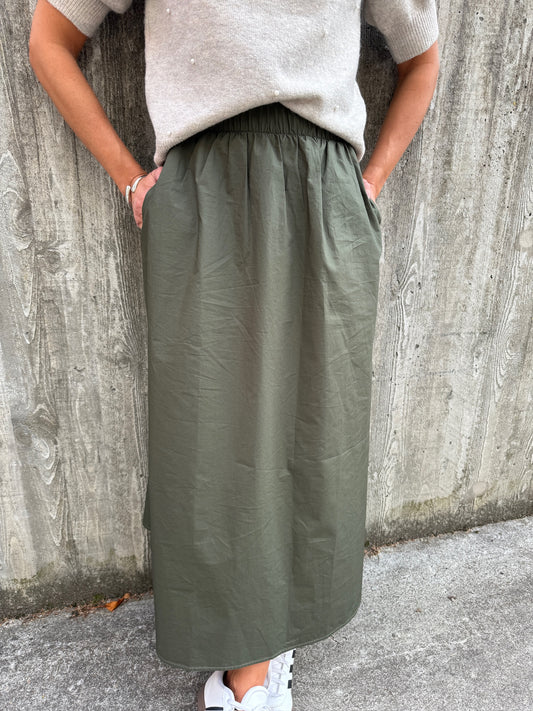 VISOPHIE HW ANKLE SKIRT DEEP GREEN