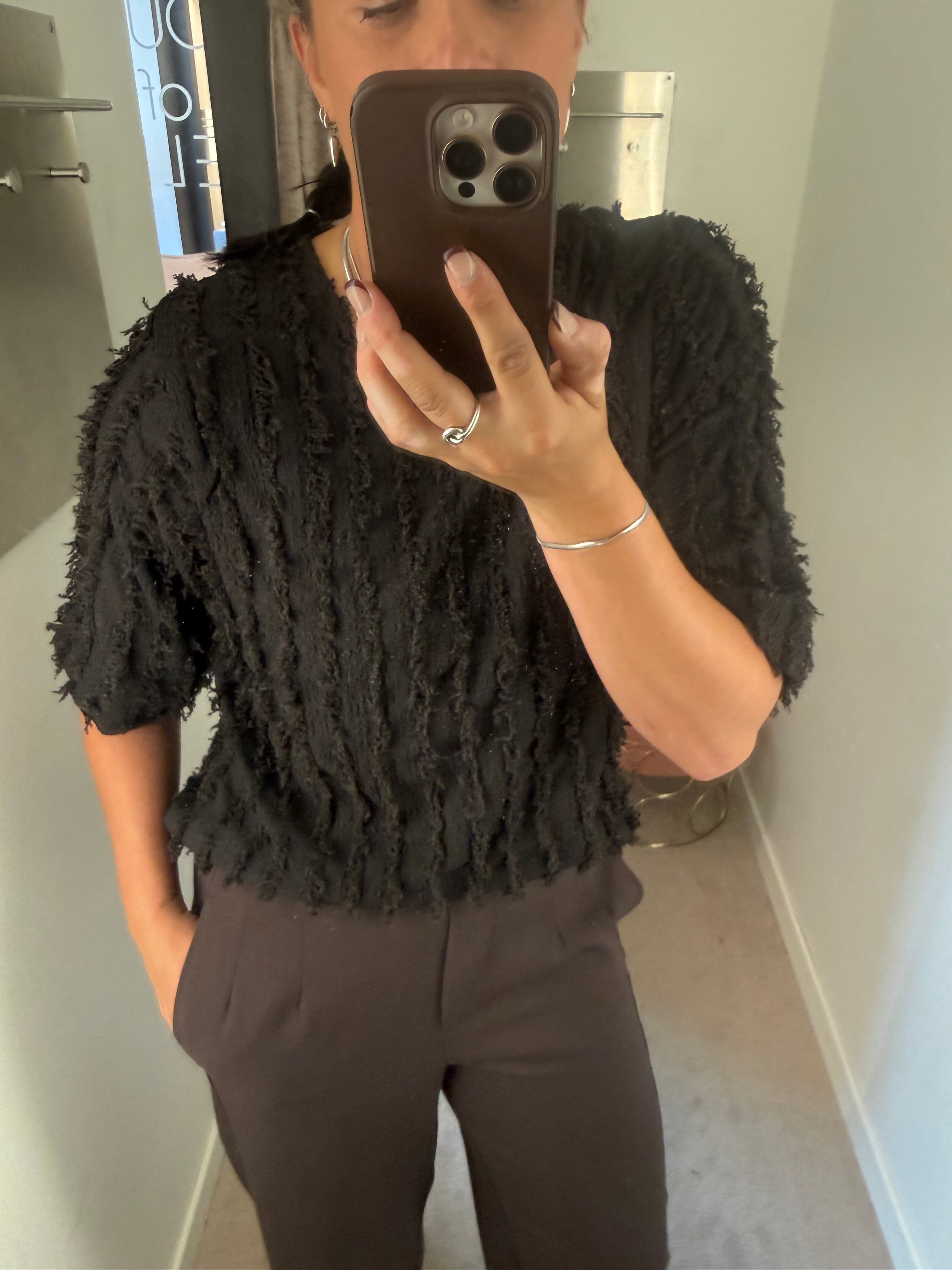 AWDESTINY 2/4 O-NECK TOP- CHOCOLATE TORTE