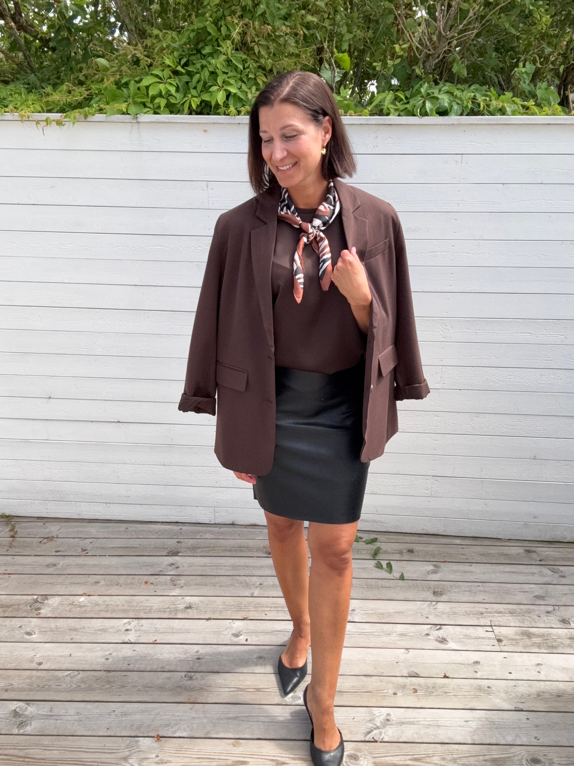VIDAGMAR HW COATED SKIRT BLACK