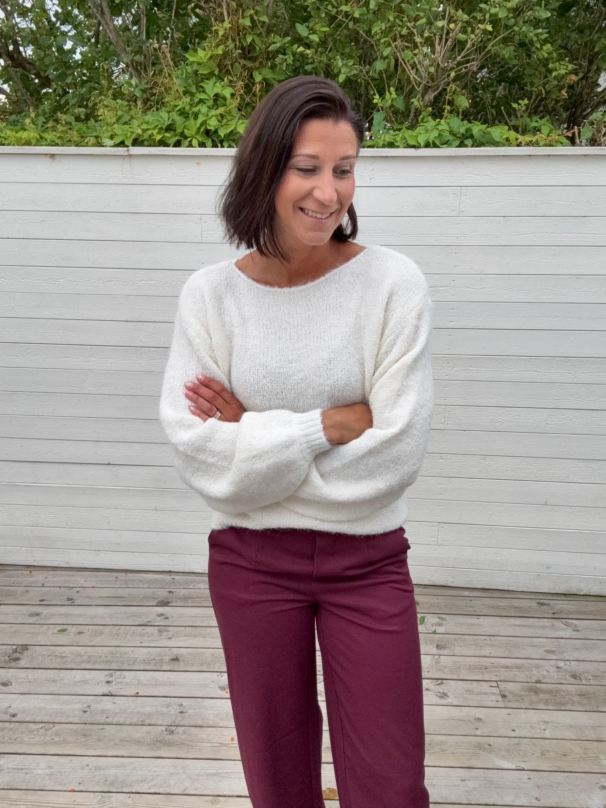 VIMARLEY L/S KNIT PULLOVER EGRET
