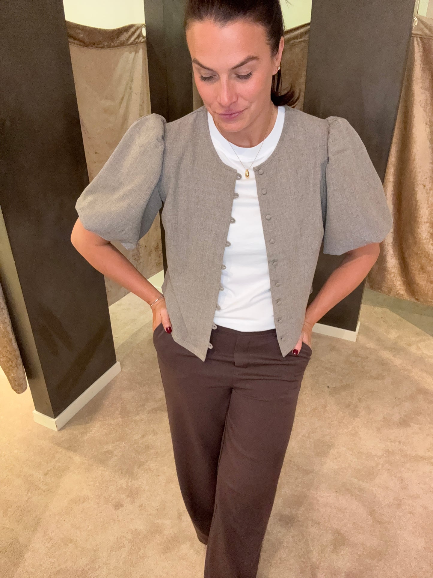 VMBESTIE 2/4 PUFF SLEEVE BEIGE