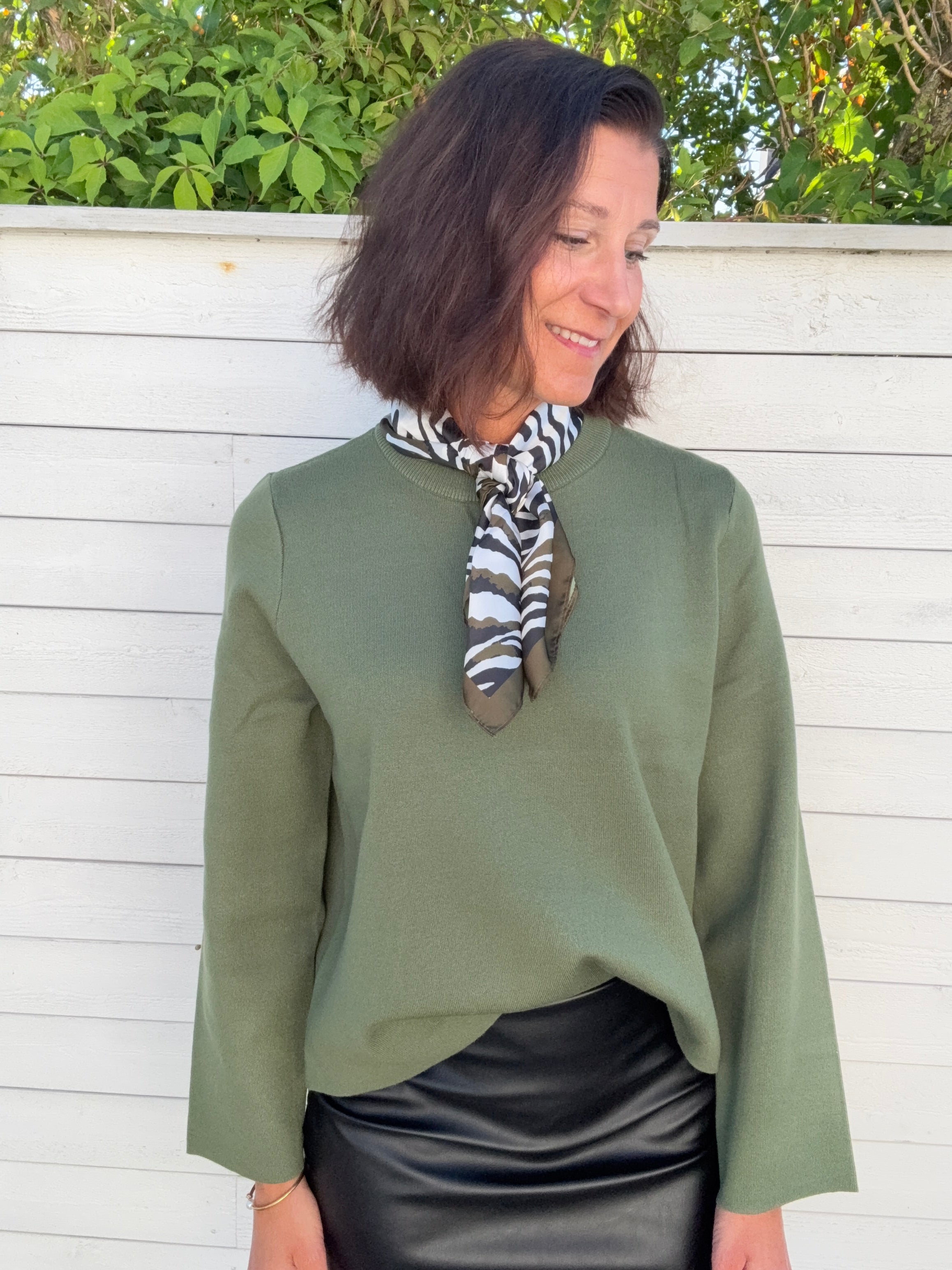 OBJREYNARD O-NECK PULLOVER BRONZE GREEN