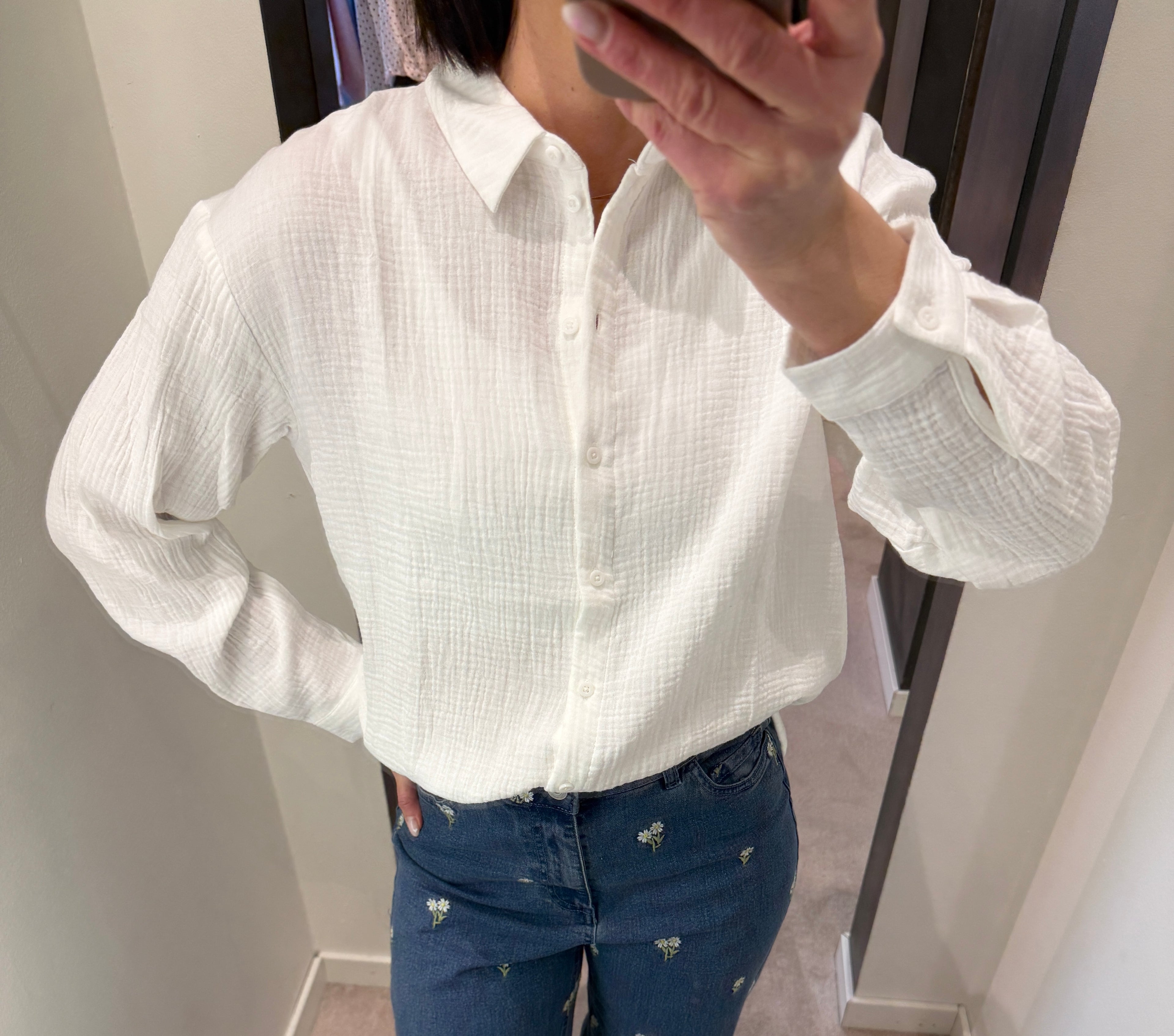 JDYTHEIS LIFE L/S LOOSE SHIRT- VIT