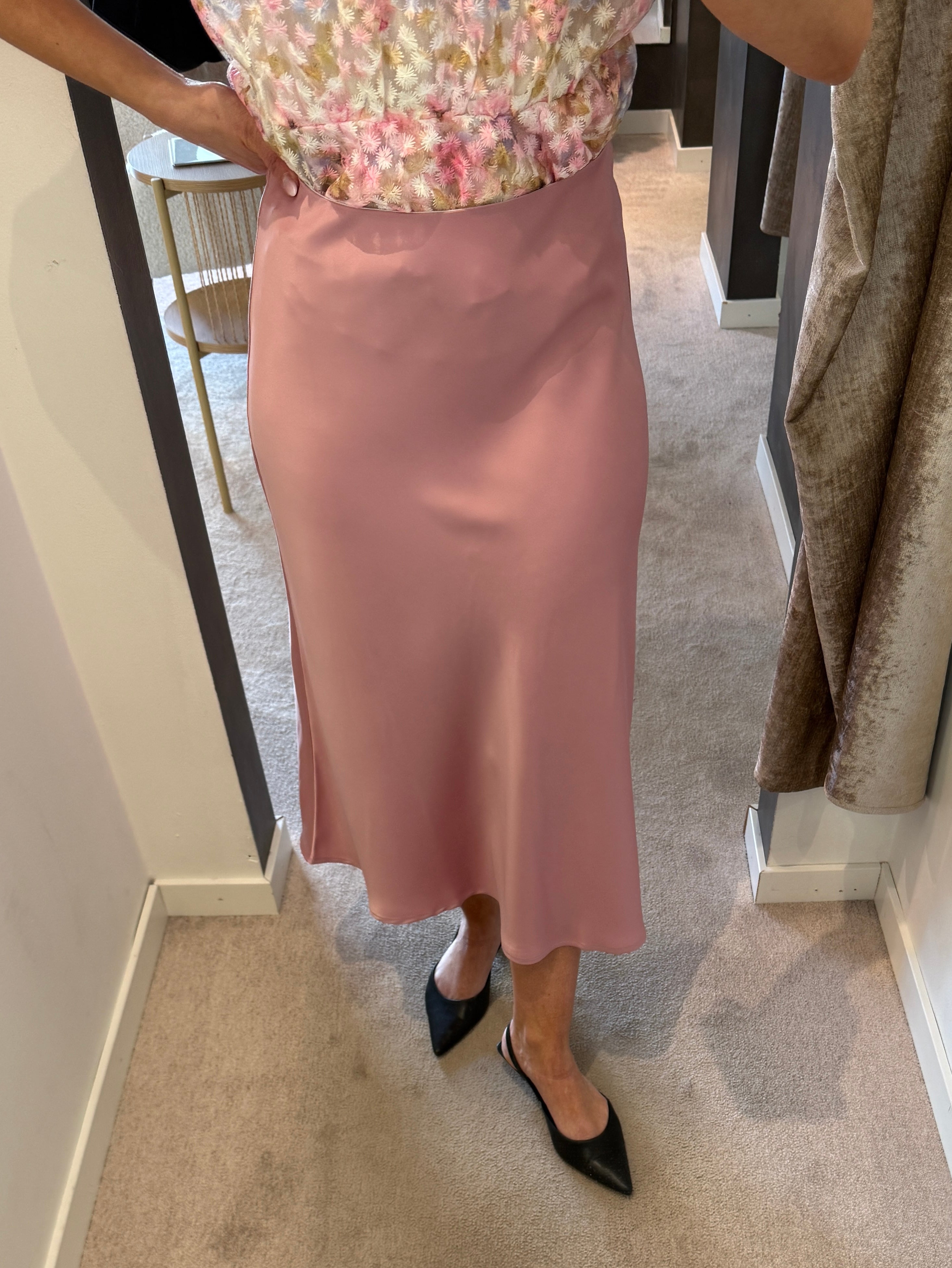 YASPELLA HW MIDI SKIRT LILAS