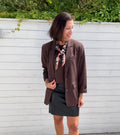 PCKAMIL LS LOOSE BLAZER HOT FUDGE