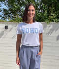 HERDIS TEE WHITE/SKY BLUE 84275