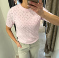 PCLELOU SS O-NECK KNIT - ROSA