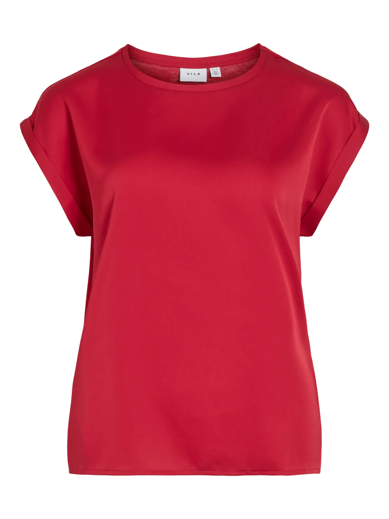 VIELLETTE S/S SATIN TOP JESTER RED